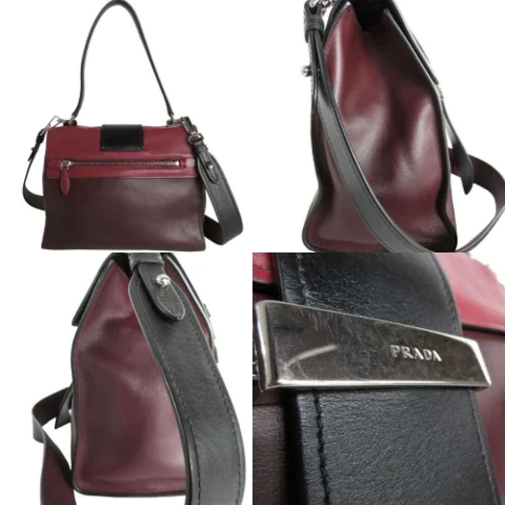 Prada Vintage Pre-owned Leather prada-bags Red Dames