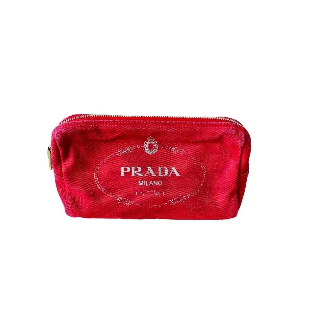 Prada Vintage Pre-owned Canvas home-office Red Dames