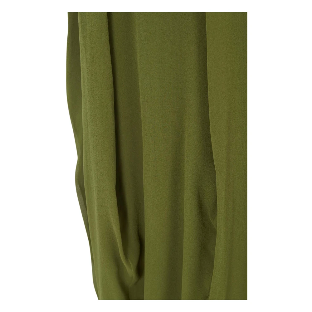 Cortana Smaragdgroene Zijden Georgette Jurk Green Dames
