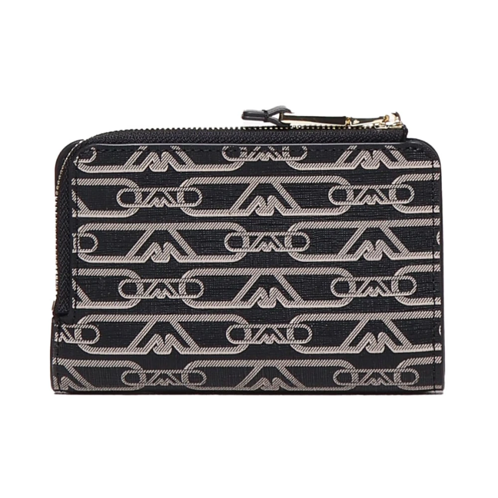 Emporio Armani Stijlvolle Portemonnee met Drukknopsluiting Black Dames