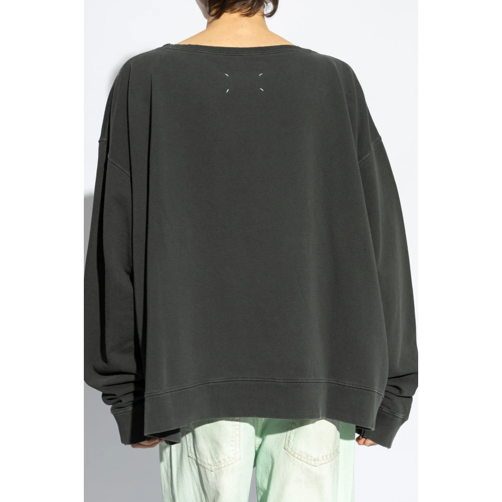 Maison Margiela Sweatshirt met vintage effect Gray Heren
