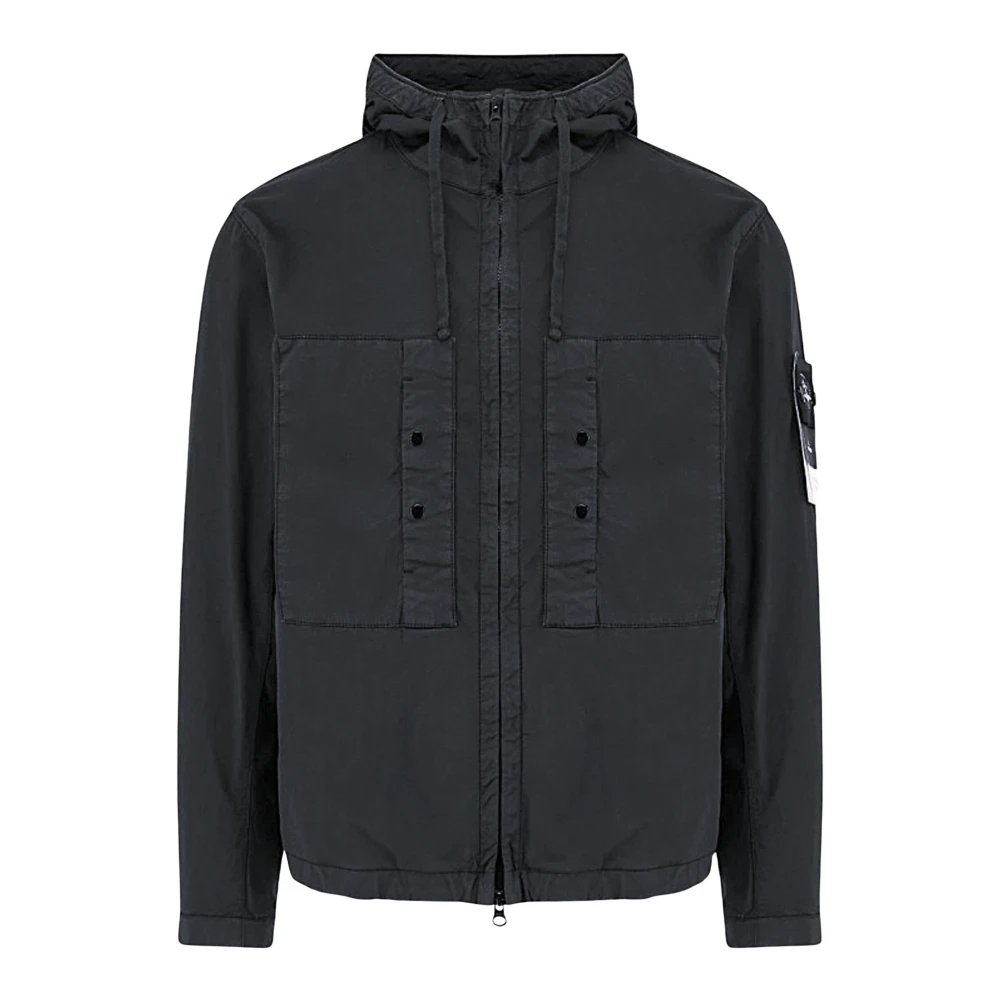 Stone Island Black Light Jackets, Male, S, Giubbotto