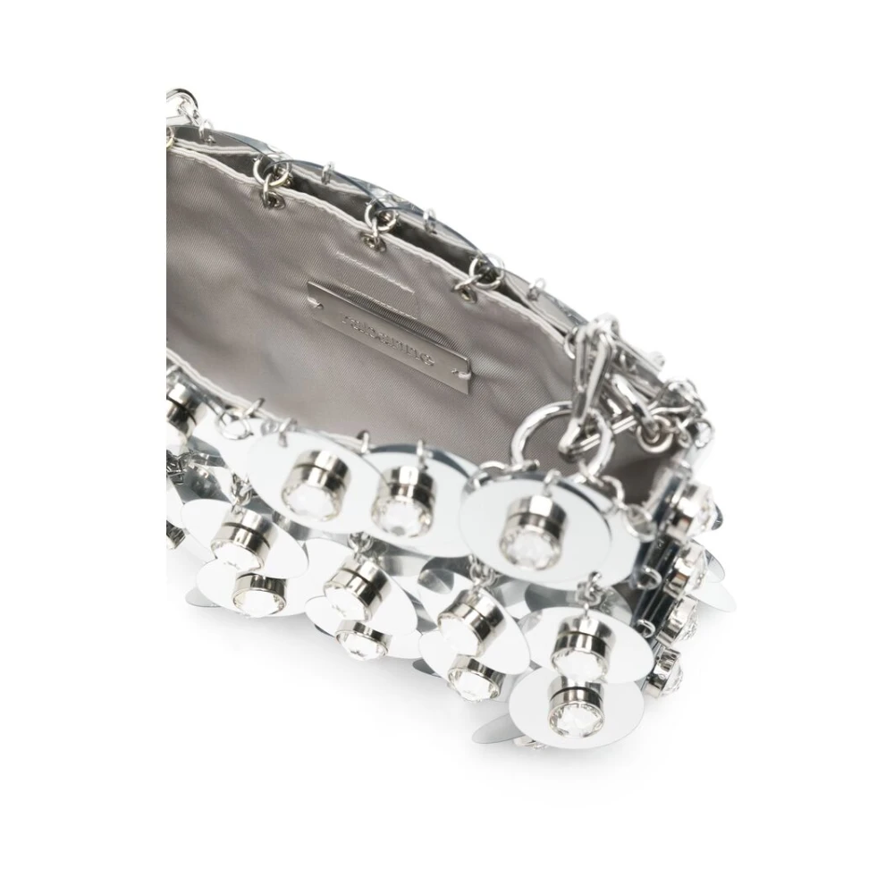 Paco Rabanne Schoudertas met kettingband en magneetsluiting Gray Dames