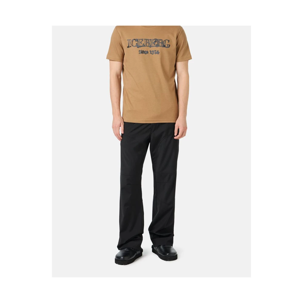 Iceberg T-shirt met ijsberglogo Brown Heren