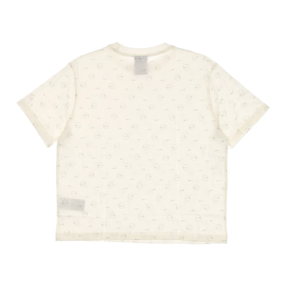 Nike Boyfriend T-shirt met All-Over Print Beige Dames