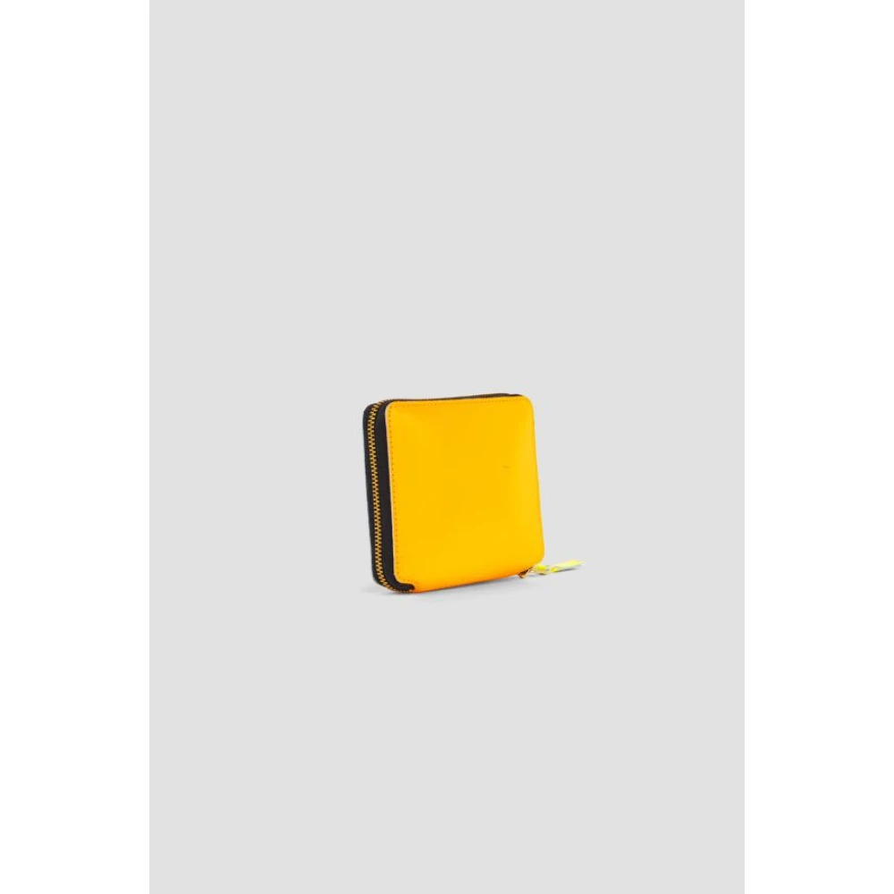 Comme des Garçons Oranje Leren Portemonnee met Multicolor Interieur Orange Dames