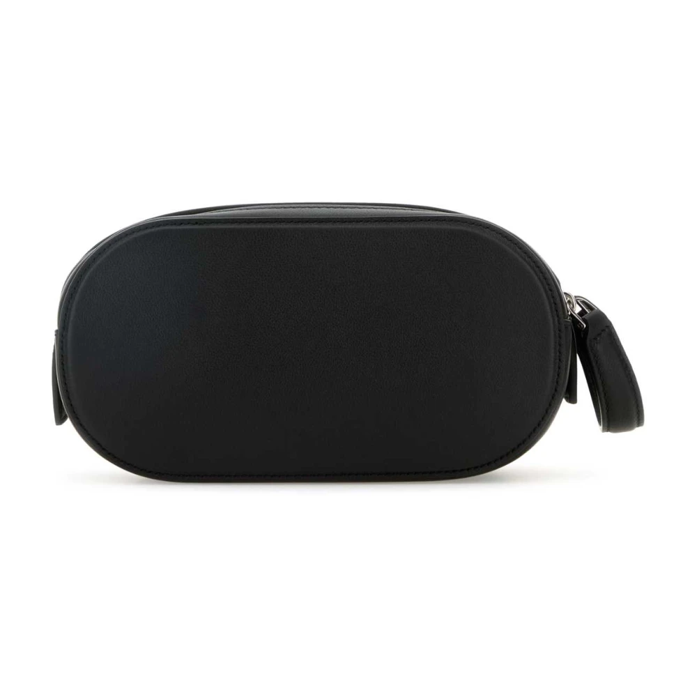 Salvatore Ferragamo Stijlvolle zwarte leren handtas Black Heren