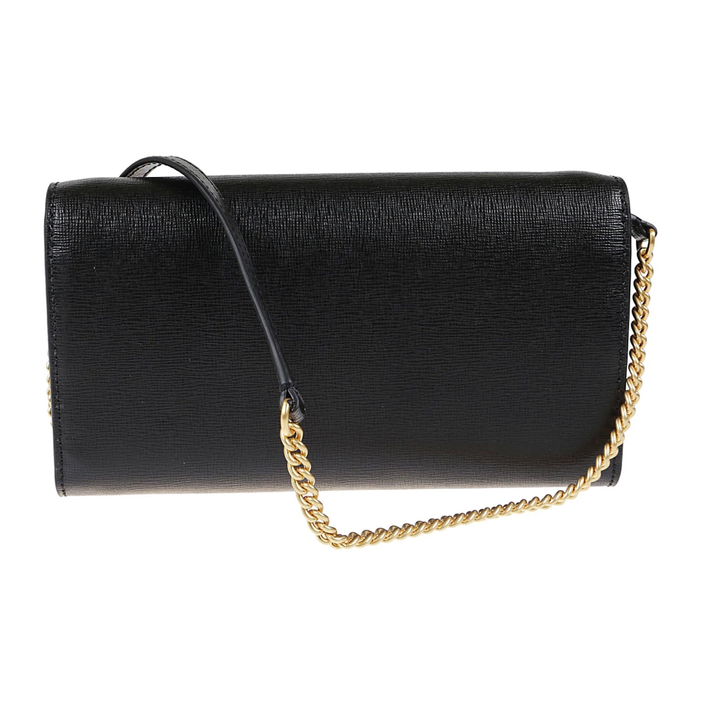 TORY BURCH Saffiano lederen crossbody tas Black Dames