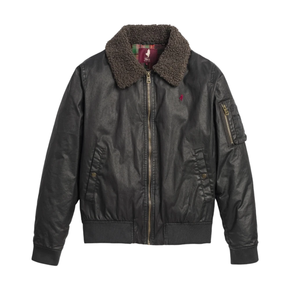MCS Militair-geïnspireerde bomberjack in Fudge Chocolate Black Heren