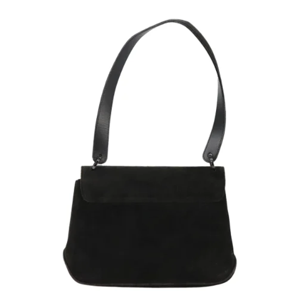 Salvatore Ferragamo Pre-owned Suede shoulder-bags Black Dames