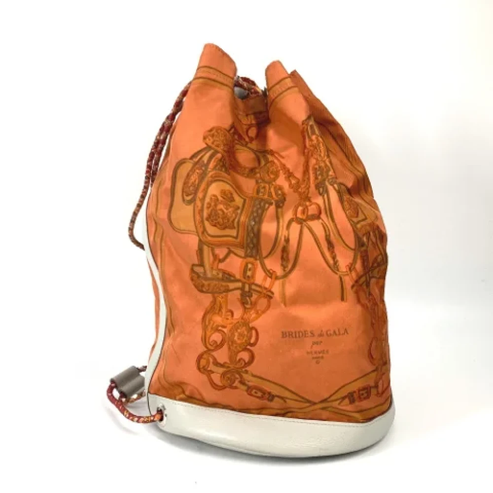 Hermès Vintage Pre-owned Fabric shoulder-bags Orange Dames