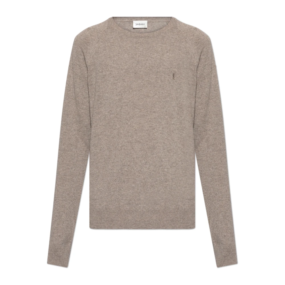 Saint Laurent Kasjmier trui Beige Heren