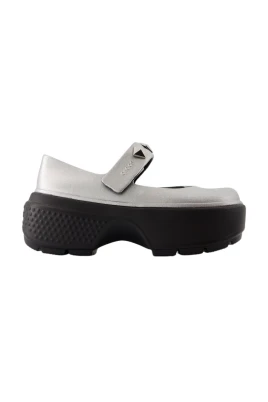 Silver Mary Jane Ballerinas - Syntetisk