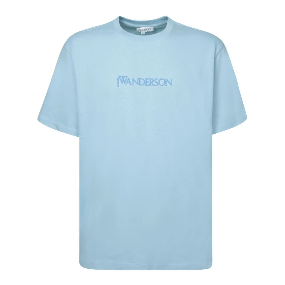 JW Anderson Geborduurd Hemelsblauw T-shirt Blue Heren