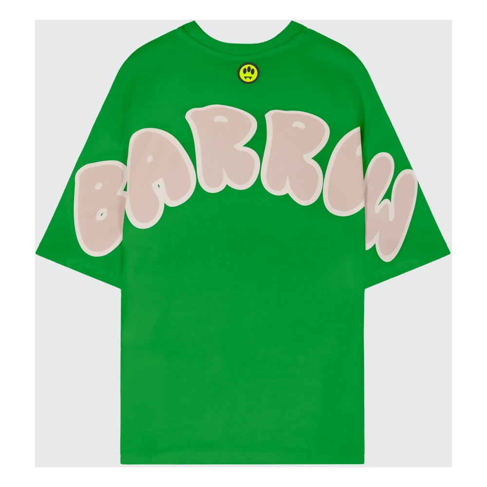 Barrow T-shirt Bubble Lettertype Green Unisex