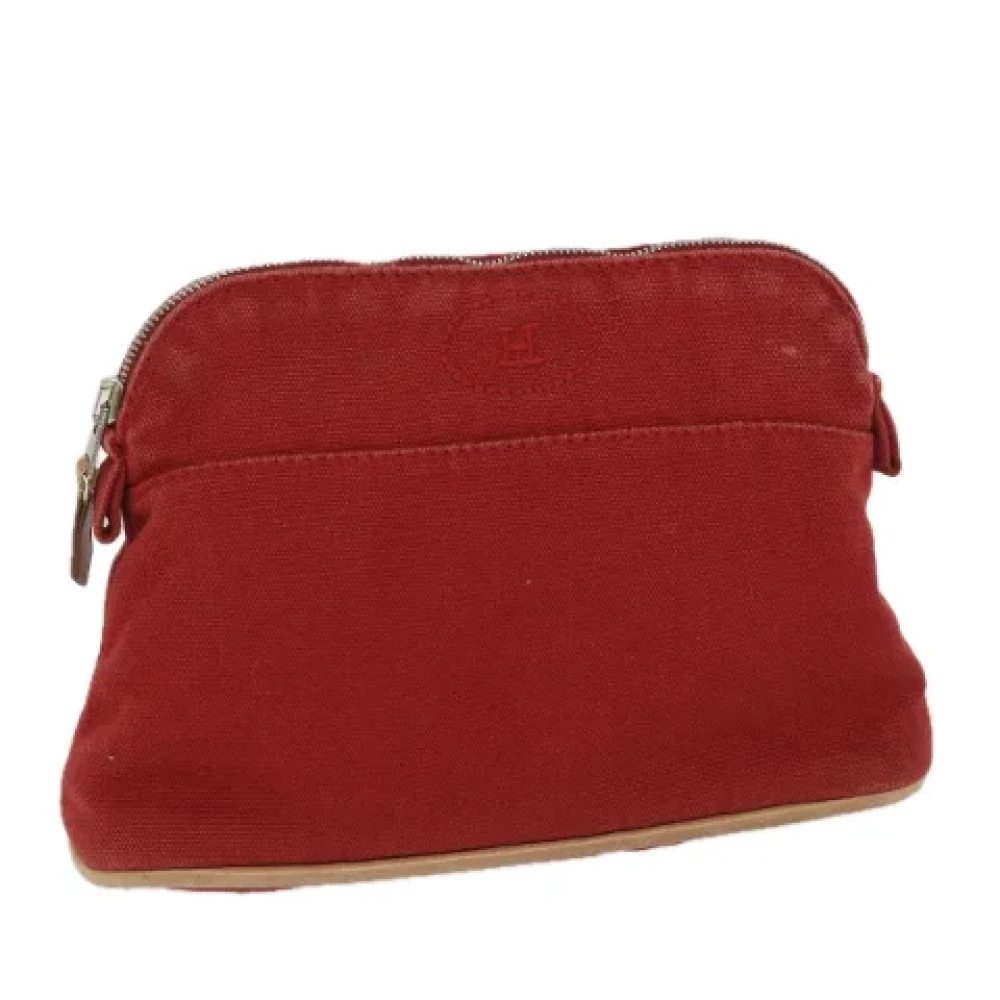 Hermès Vintage Pre-owned Canvas pouches Red Dames