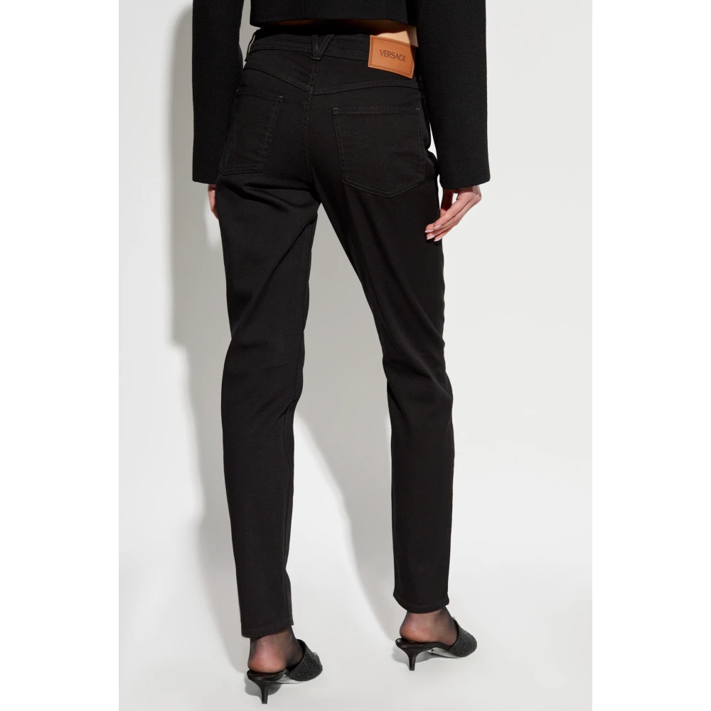 Versace Tapered leg jeans Black Dames