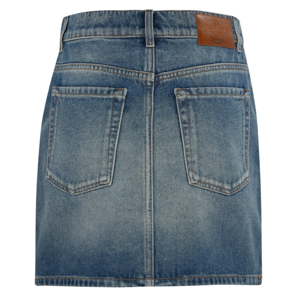 Max Mara Weekend Denim rok met studs ontwerp Blue Dames