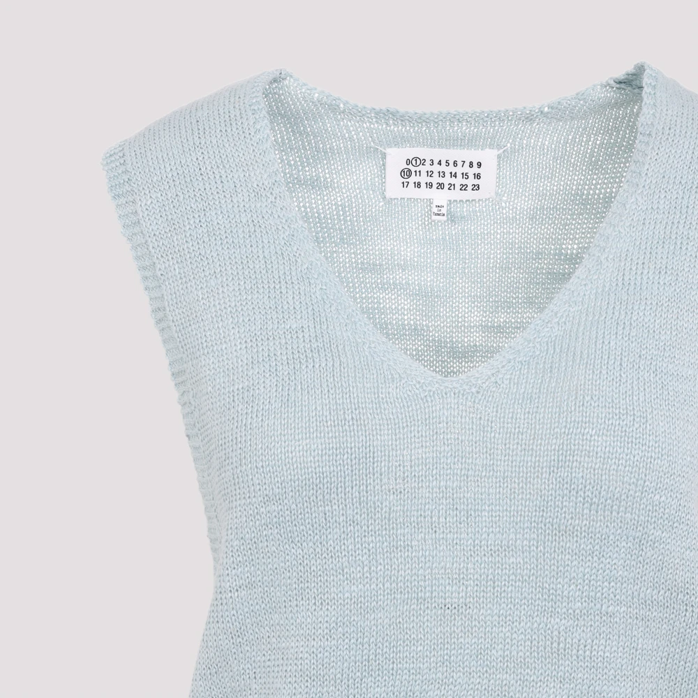 Maison Margiela Lichtblauwe Gilet Vest Blue Dames