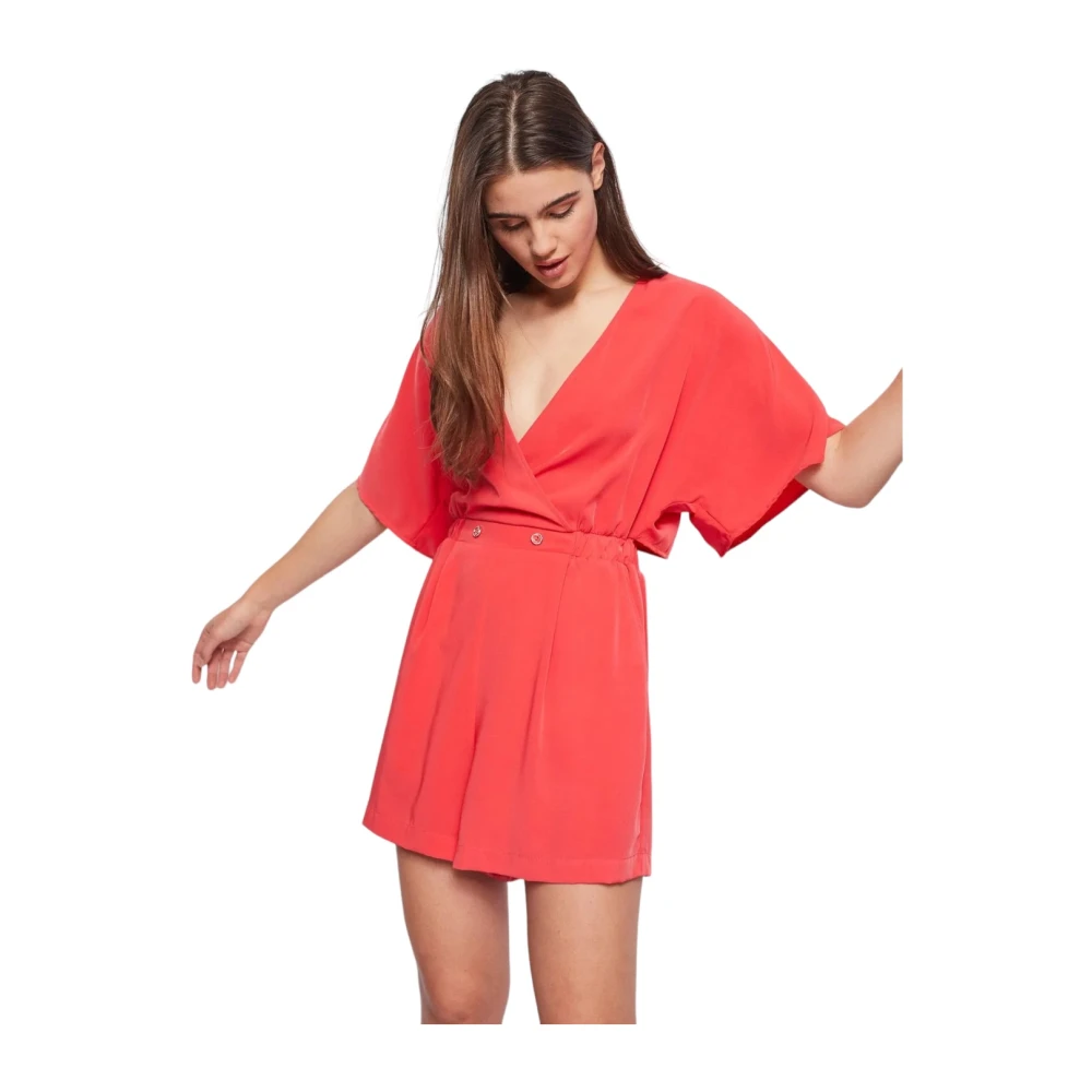 Gaudi Stijlvolle Jumpsuit met 3 4 Mouwen Red Dames