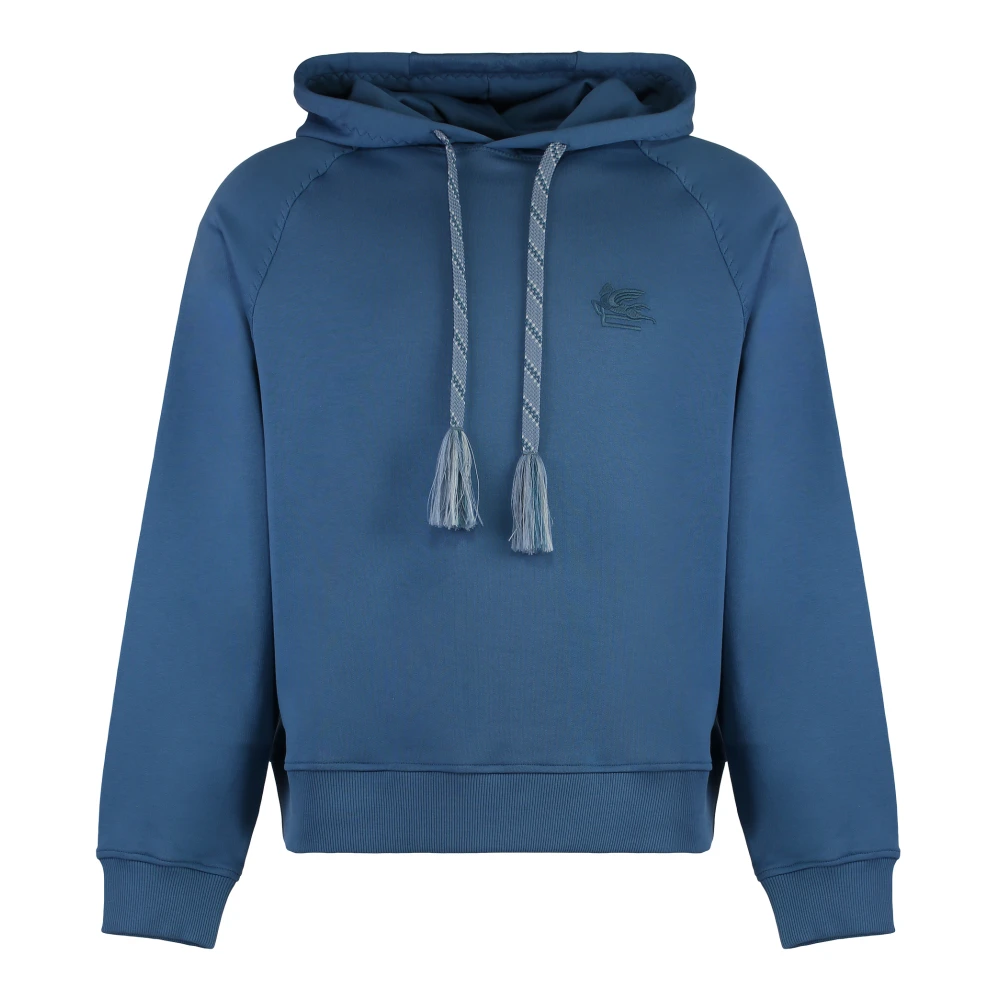 ETRO Geribbelde katoenen hoodie Blue Heren