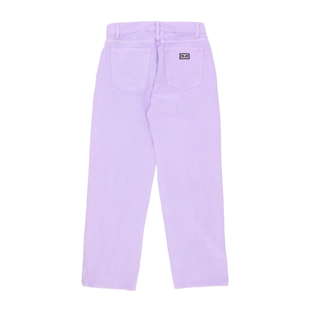 Obey Relaxed Fit Denim Werkbroek Purple Heren