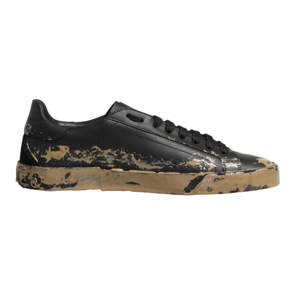 Dolce & Gabbana Portofino Low Top Sneakers Heren Schoenen Zwart