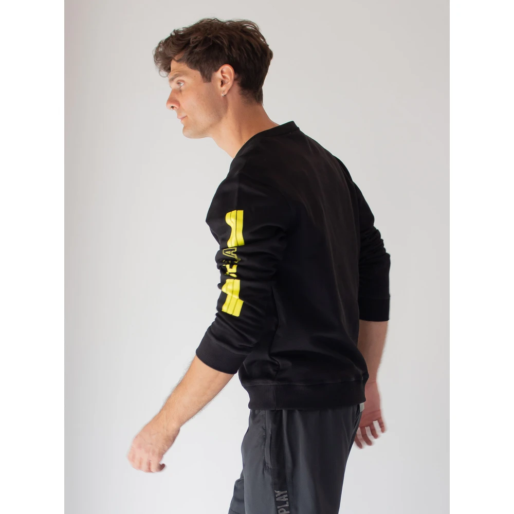 ICE Play Logo-mouw Sweatshirt in Zwart Black Heren