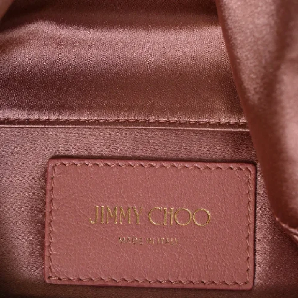 Jimmy Choo Pre-owned Fabric clutches Pink Dames
