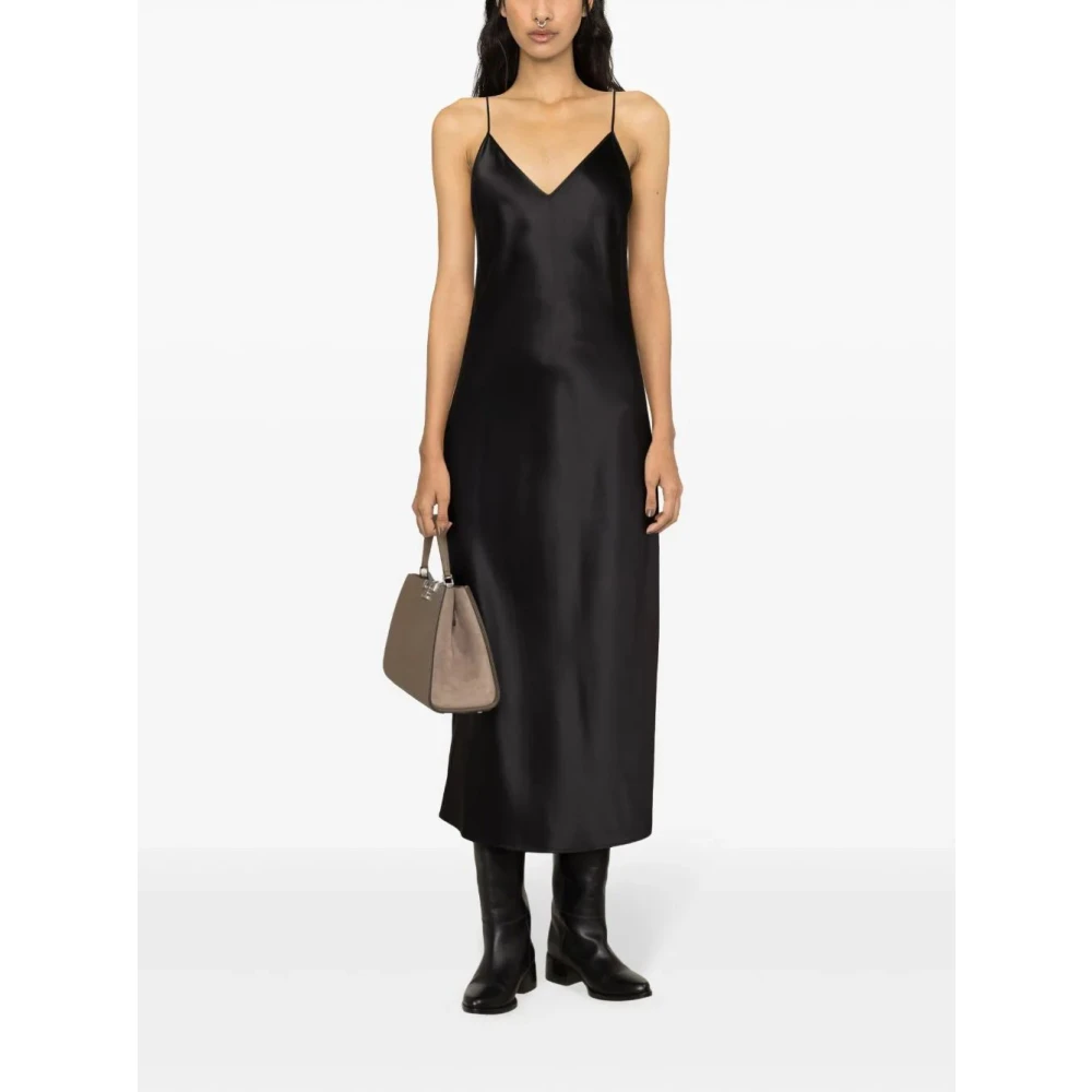 joseph Zwart Zijde Satijn Clea Jurk Black Dames