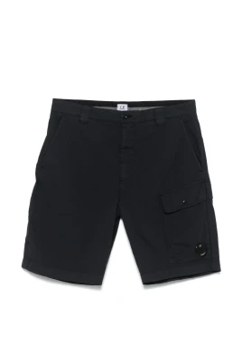 Blå Cargo Shorts med Fickor