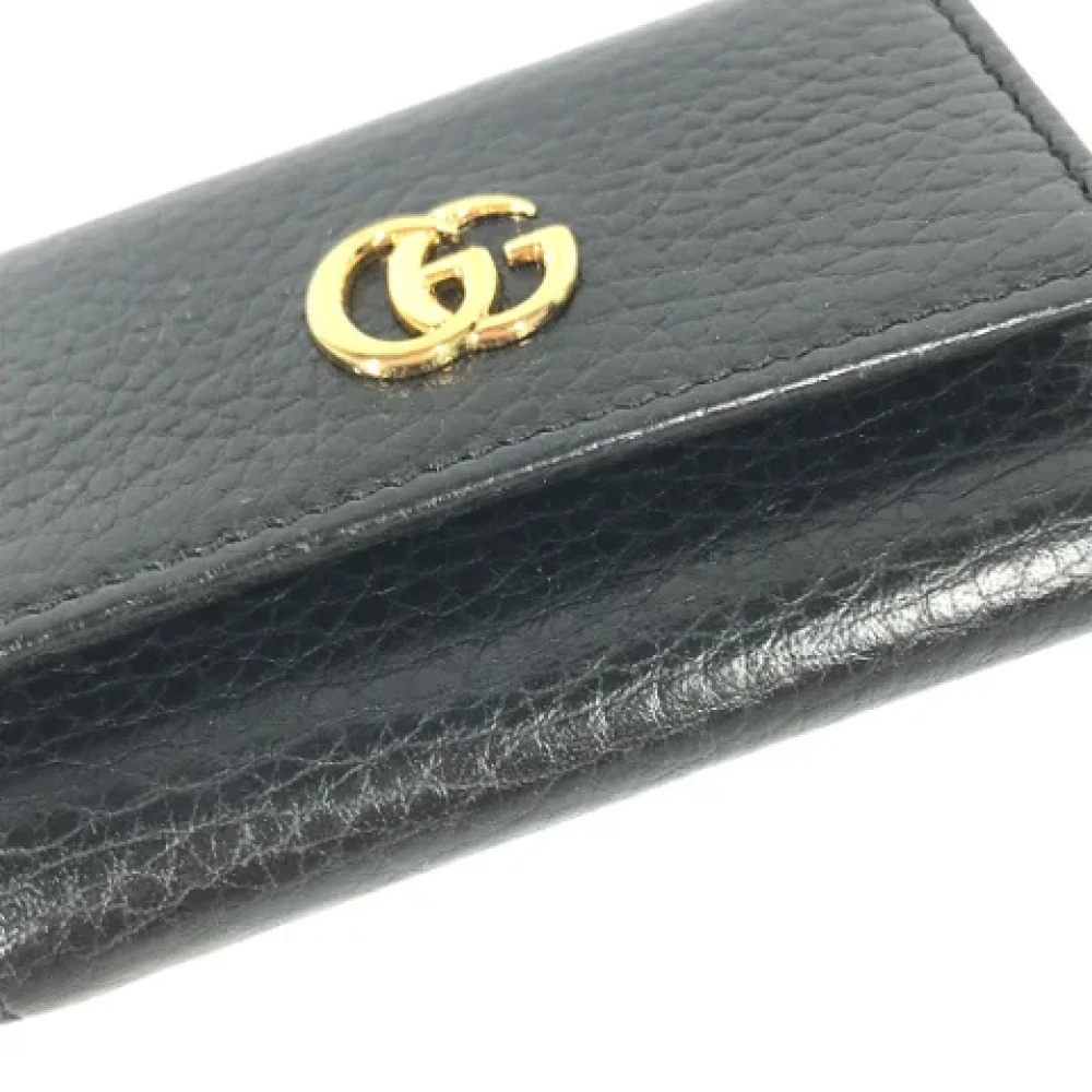 Gucci Vintage Pre-owned Leather key-holders Black Dames