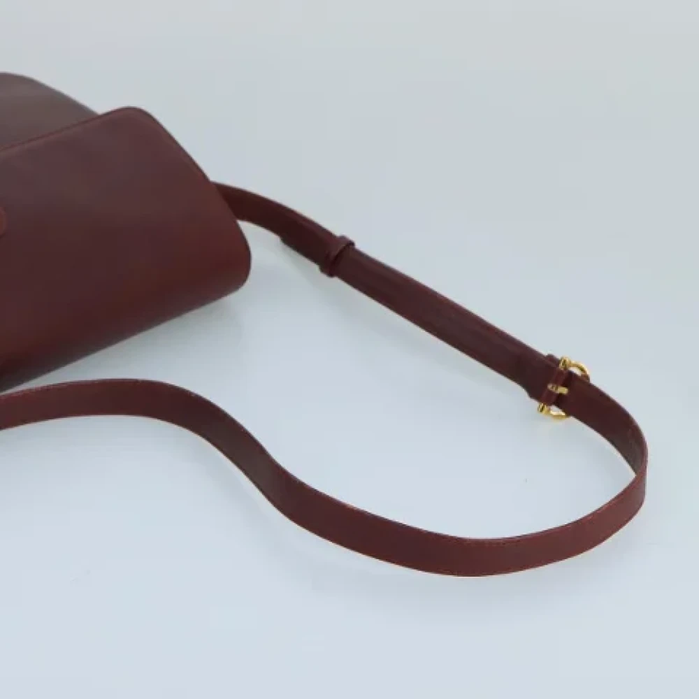 Cartier Vintage Pre-owned Leather shoulder-bags Red Dames