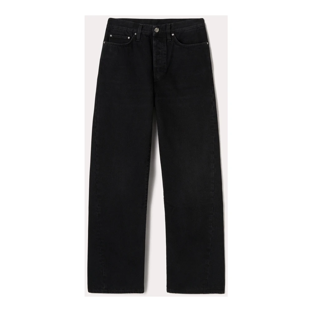 TotêMe Twisted Seam Denim Full Length Black Dames