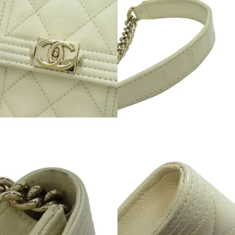 Chanel Vintage Pre-owned Leather chanel-bags White Dames