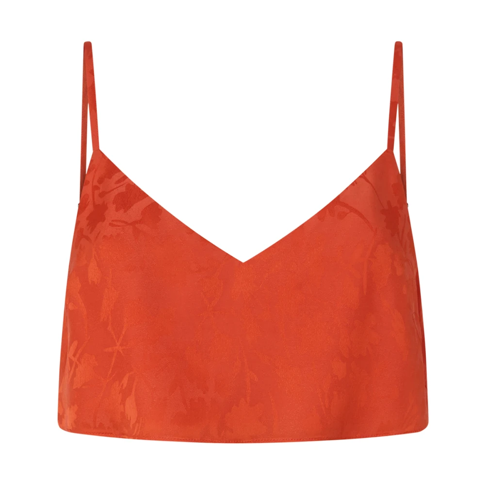 Pinko Women's Red Sleeveless Tops - Sleeveless Tops - Xs - Tops