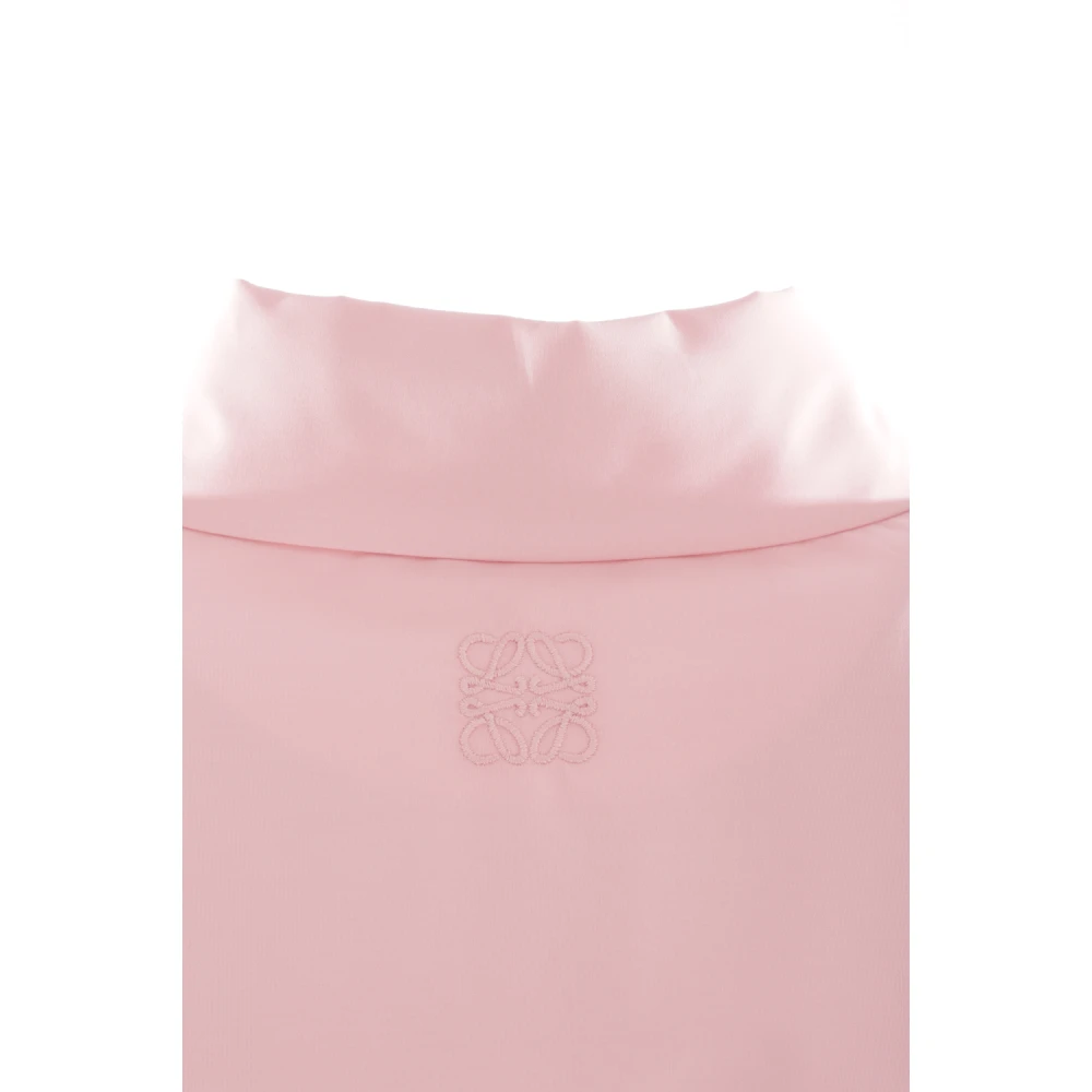 Loewe Roze oversized katoenen overhemd met Anagram borduurwerk Pink Dames