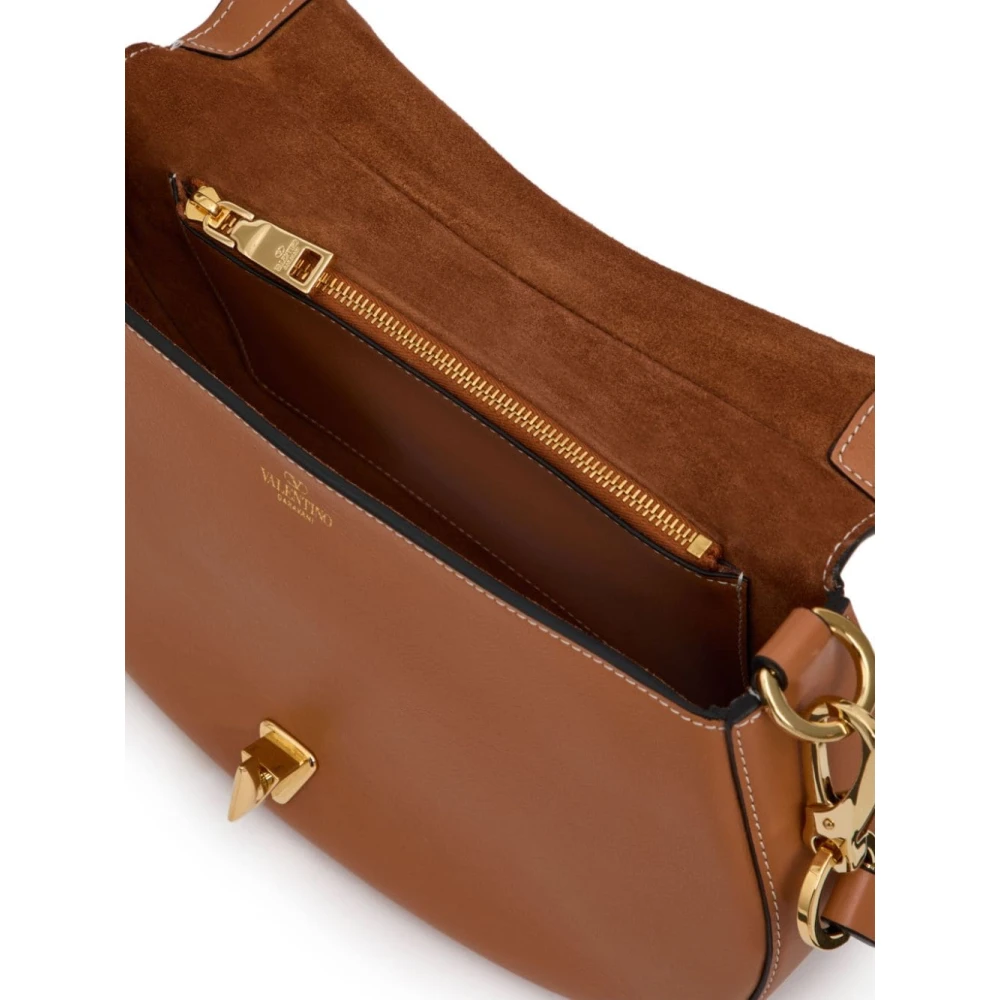 Valentino Garavani Luxe Leren VLogo Signature Tas Brown Dames