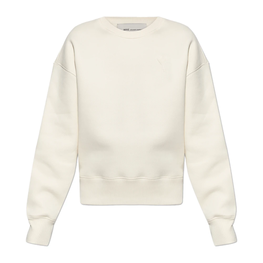 Ami Paris Beige Logo Sweatshirt