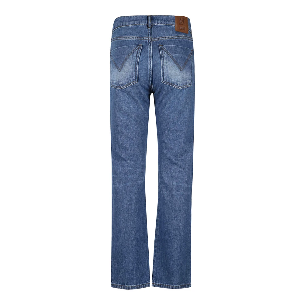 Max Mara Blauwe Katoenen Jeans Gemaakt in Italië Blue Dames