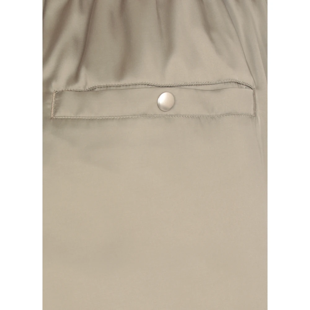 Rick Owens Groene Viscose Blend Elastische Taille Broek Green Dames