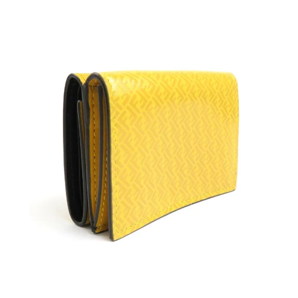Fendi Vintage Pre-owned Leather wallets Yellow Dames