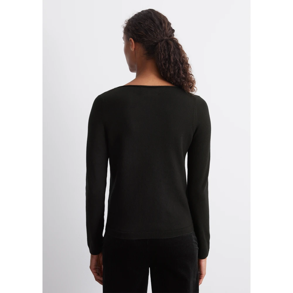 Marc O'Polo Basic gebreide trui normaal Black Dames