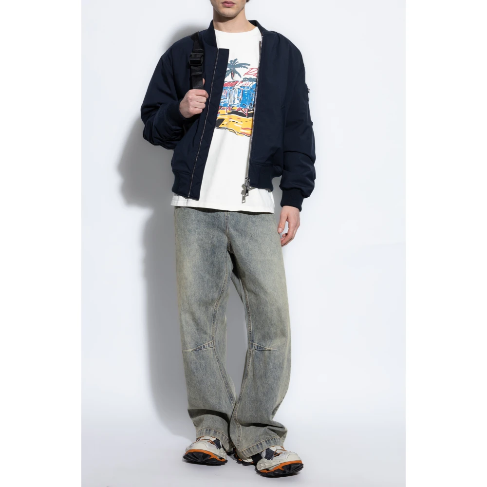 Rhude T-shirt met print Beige Heren