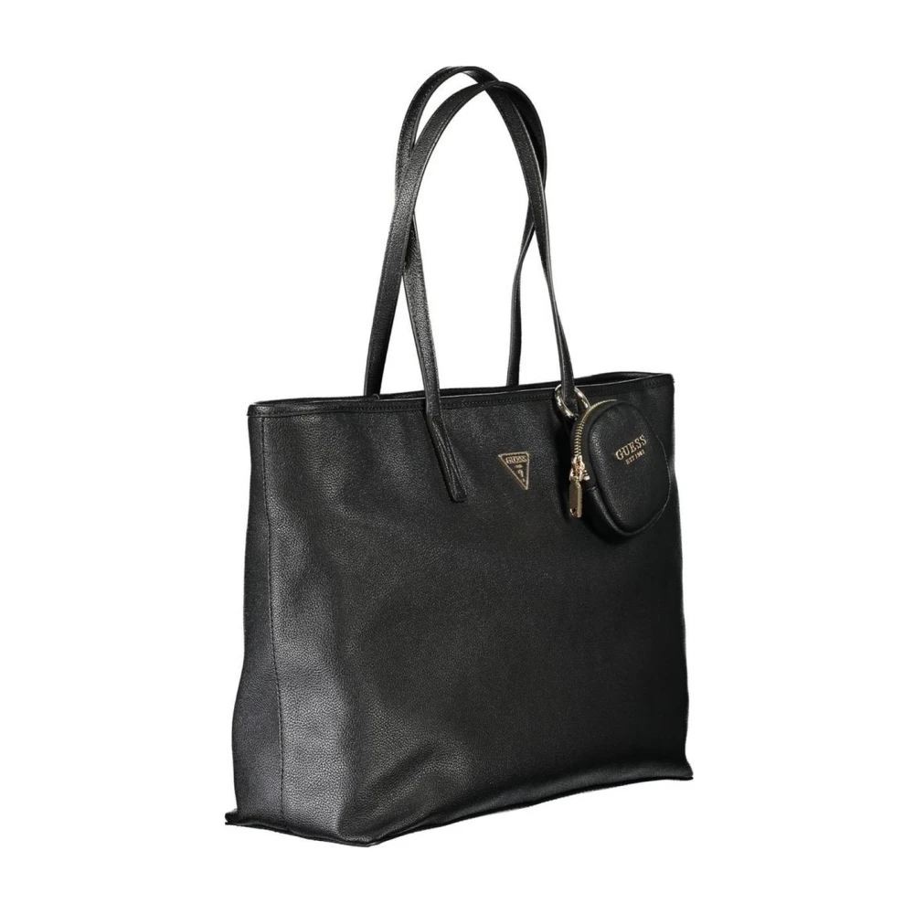 Guess Zwarte PU Leren Tote Handtas Black Dames