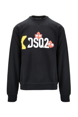 Herr Pullover Sweatshirt med Pac-Man Stil Detaljer