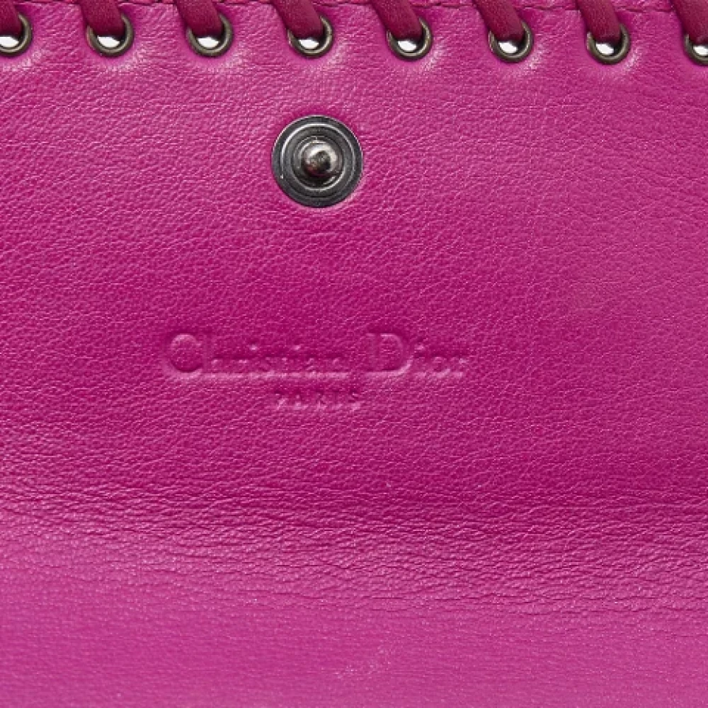 Dior Vintage Pre-owned Canvas wallets Pink Dames
