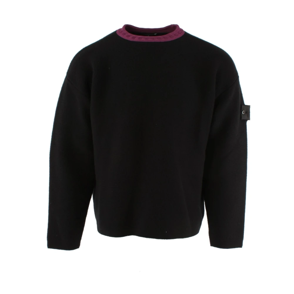 Stone Island Men's Black Shadow Project Wool Jumper Small