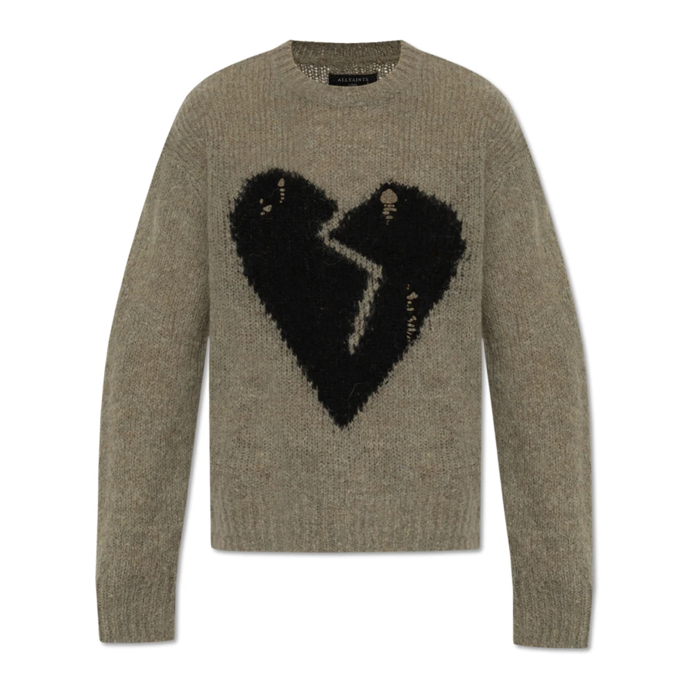 AllSaints Sweater Luvheart Gray Heren