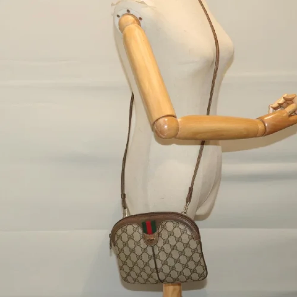 Gucci Vintage Pre-owned Canvas gucci-bags Beige Dames